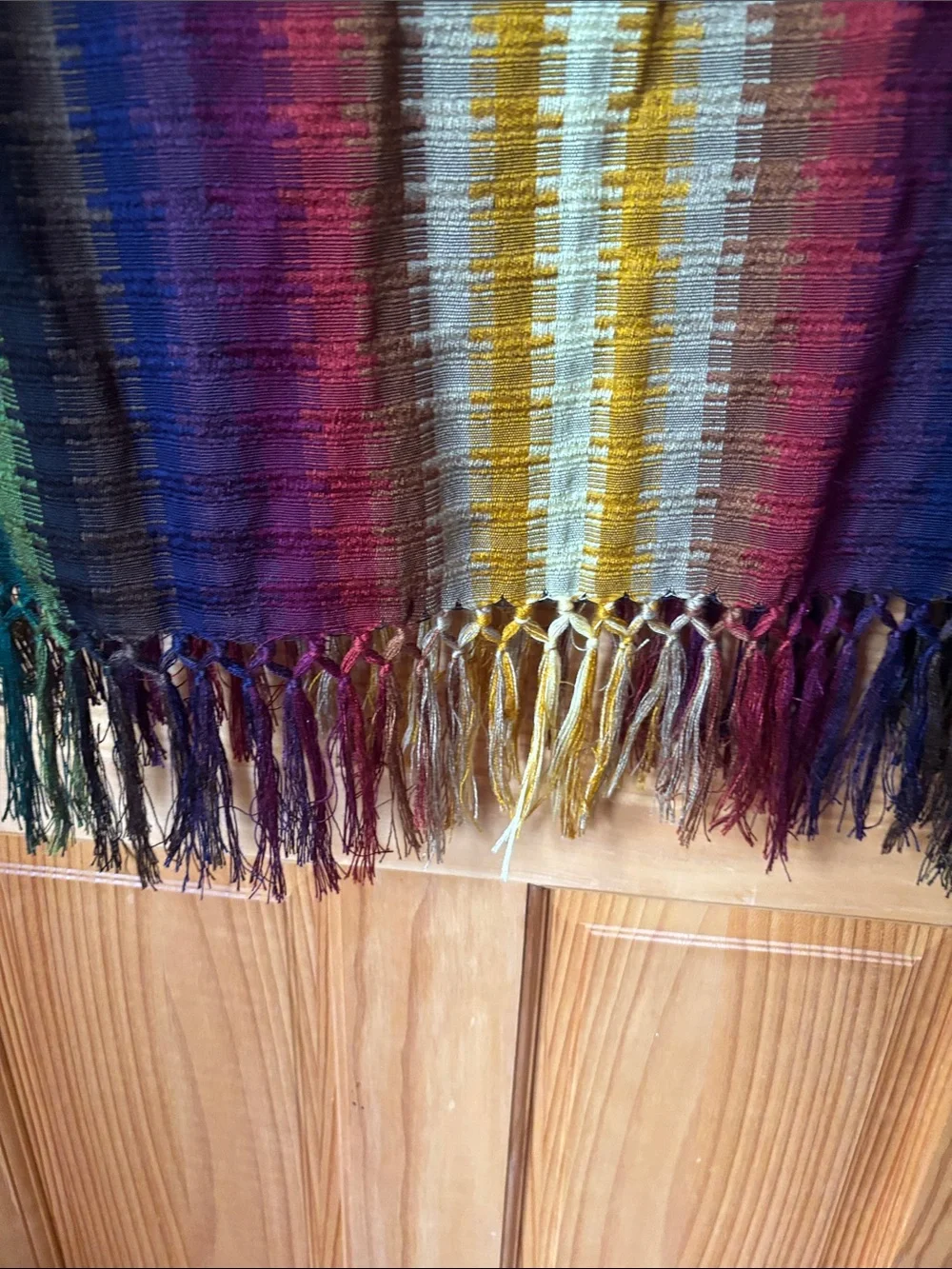 Multicolor Striped Woven Shawl Scarf